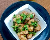 A picture of step 3 of Healthy Roasted Singhara Chaat for Ekadashi vrat.