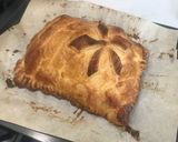 A picture of step 11 of Beef wellington.