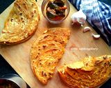 स्पाइसी गार्लिक मसाला लच्छा पराठा(spicy garlic masala paratha recipe in hindi) रेसिपी चरण 6 फोटो
