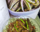 A picture of step 12 of Tamil Style Stir Fried Okra.