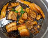 A picture of step 4 of Braised Pork Belly with Bamboo Shoots.