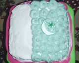 A picture of step 12 of Flag cake without oven.