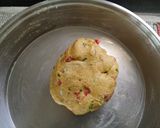 A picture of step 3 of Rajasthani Tikar.