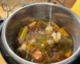 A picture of step 4 of Instant Pot Chicken Noodle Soup.
