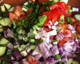 A picture of step 1 of Za’atar salad (can be vegan).