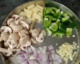 A picture of step 1 of Mushrooms stir fry.