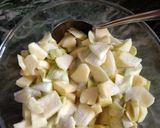 A picture of step 2 of Mango pickle with asafoetida.