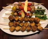 A picture of step 3 of California Farm Skewered Tofu in Peanut Sauce.