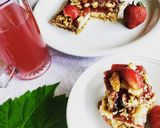 A picture of step 15 of Sweet Tangy Strawberry and Nut Crumble Bar.