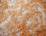 A picture of step 2 of Carrot cookpad logo cake.