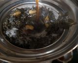 A picture of step 6 of Kashmiri chai /Pink tea.