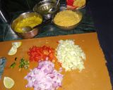 A picture of step 1 of Moong dal chaat.