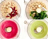A picture of step 1 of Vegan Holiday Hummus Platter.
