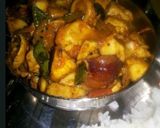 A picture of step 2 of Traditional Kongu dish of Milky white Mushrooms.