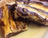 A picture of step 5 of Cheesecake brownies.