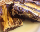 A picture of step 5 of Cheesecake brownies.