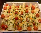 A picture of step 4 of Tofu chilli enchiladas:.