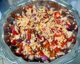 Une image de l'étape 11 de Salade de riz aux anchois, tomate, poivron et oignon rouge.