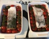 Une image de l'étape 5 de Pavés de saumon sauvage au lait de coco,champignons,tomates cerises,oignon et aneth.