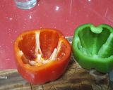 Foto del paso 5 de la receta: Pimientos rellenos de pavo, en airfryer