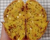 Foto langkah ke 27 dari resep Kunyit Wijen Jinten Hitam Chili Flakes Cheese Sourdough Bread (Open Bake Method).