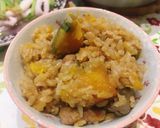南瓜豬肉燉飯(電子鍋版)的食譜步驟4照片