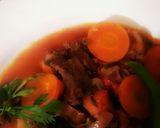 A picture of step 7 of Green chillies beaf stew.