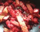 A picture of step 2 of Beetroot Bread Sticks Upma.