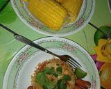 รูปขั้นตอนการทำที่ 6 ของ ข้าวผัดไส้กรอกน่องไก่ทอด