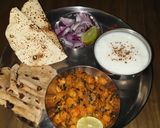 A picture of step 5 of Methi chana malai.