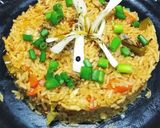 A picture of step 6 of Chinese tawa rice.