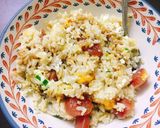 Hình bước làm 4 của món Cơm lạp xưởng one-pot