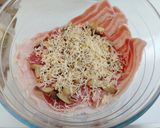 Sajtos, baconos, gombás karaj recept fázis 2 fotója