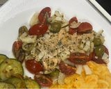 Zöldséges lazac répás krumplipürével recept fázis 5 fotója