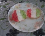 A picture of step 1 of Tri colour bun.