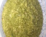 A picture of step 1 of Kairi ki green chutni.