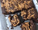 A picture of step 5 of Dark Choc Almond Brownies with Cheese Toppings.