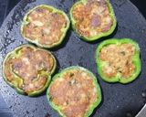 A picture of step 3 of Shimla Mirch Tikki Chaat.