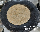 A picture of step 2 of Bajra and Wheat Chapatis with Spring Onions.