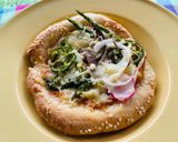 รูปขั้นตอนการทำที่ 6 ของ พิซซ่าหน้าผัก2 ซอส🍕🥦🍅Veg Pizza with Tomato and Ranch Sauce🫑