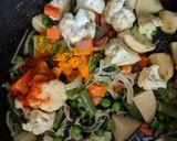 A picture of step 5 of Hyderabadi Vegetable Dum Biryani.