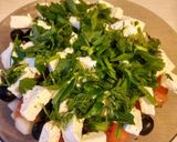 A picture of step 4 of Greek salad.