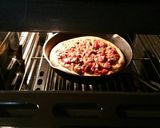 A picture of step 5 of Homemade jalapeño and pepperoni bacon pizza.