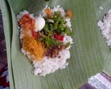 A picture of step 8 of Grilled rice in banana leaves #Asia food.