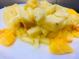 Tarta de durazno y piña invertida