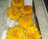 Foto del paso 5 de la receta: Bombas de papa rellena de jamón y queso con ensalada 😊👍