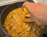 A picture of step 4 of One-pan lemony chicken spinach orzo.