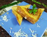 A picture of step 4 of Veg cheese corn sandwich.