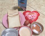 Foto langkah ke 1 dari resep Puding roti tawar panggang.