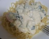 Foto del paso 6 de la receta: Espaguetis con langostinos y calabacín